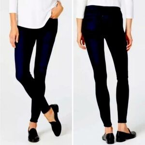 J Jill Sz 8 Black Denim Premium Flex High Rise Legging Jean Cotton Poly Spandex